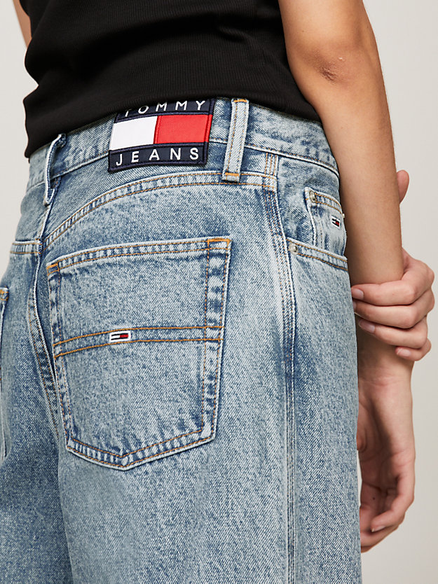 denim claire high rise wide jeans voor dames - tommy jeans
