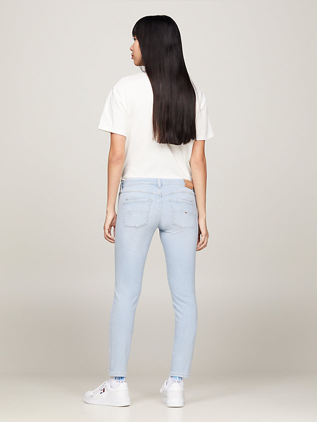 denim scarlett low rise skinny ankle jeans for women tommy jeans