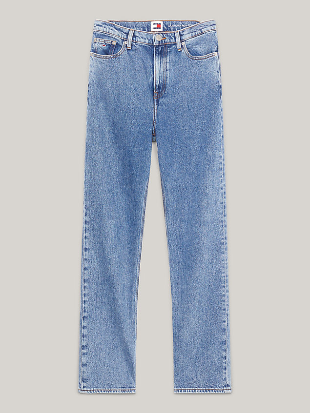denim julie straight jeans mit ultrahohem bund für damen - tommy jeans