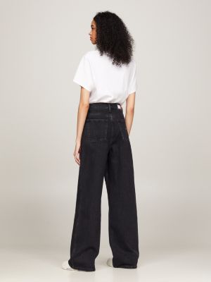 Claire High Rise Wide Leg Black Jeans | Denim | Tommy Hilfiger