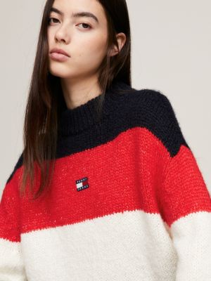 Colour-Blocked Oversized Jumper | Blue | Tommy Hilfiger