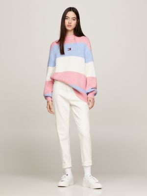 Block stripe oversized hot sale sweater tommy hilfiger