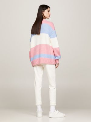 Block stripe oversized shop sweater tommy hilfiger