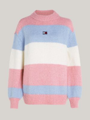 Block stripe oversized shop sweater tommy hilfiger