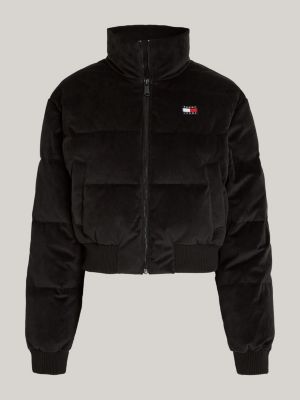 Tommy hilfiger clearance velvet puffer jacket