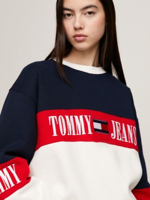 Archive Colour-Blocked Relaxed Fit Sweatshirt | Blue | Tommy Hilfiger