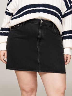 Black denim shop skirt curve