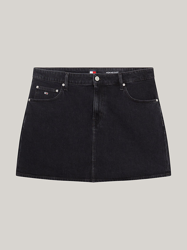 denim curve mom denim mini skirt for women tommy jeans
