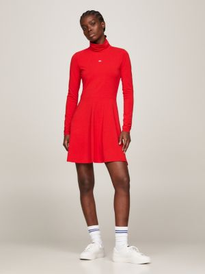 Tommy red ruffle leopard 2024 dress