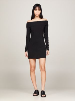 Black bodycon sweater outlet dress