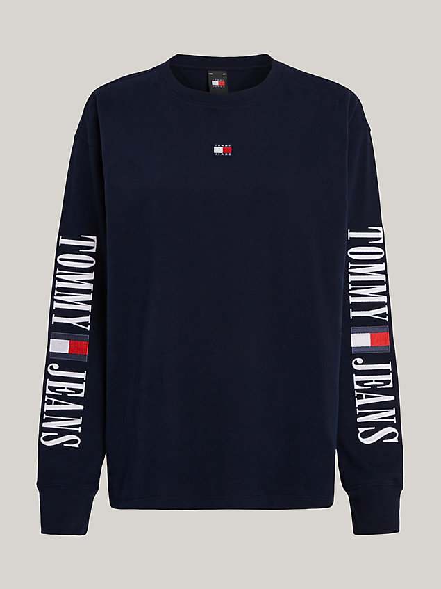 blue archive logo long sleeve t-shirt for women tommy jeans