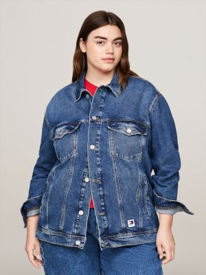 Tommy Jeans Oversized Logo Sleeve Denim Jacket