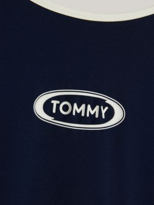 abito 1985 collection con profili a contrasto blu da donne tommy jeans