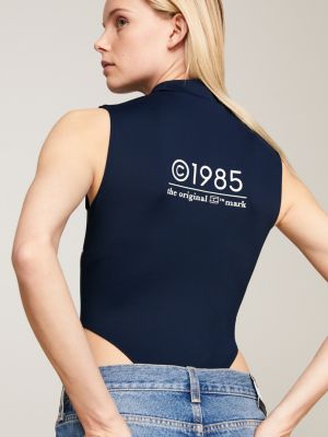 Logo High-Cut Leg Surf Bodysuit | Blue | Tommy Hilfiger