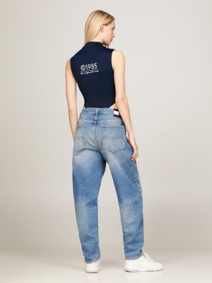 Tommy Hilfiger Women's Tommy-Jeans Logo Long Sleeve Bodysuit