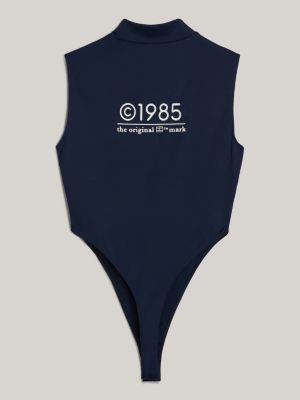 Tommy Hilfiger Sport logo short bodysuit in navy