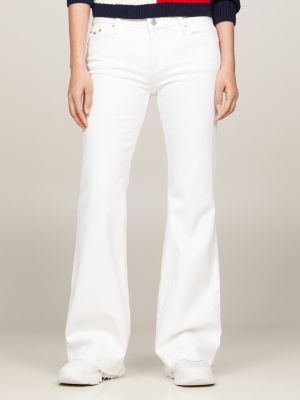 Jean blanc 2024 femme taille basse