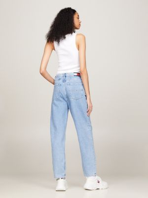 Ultra High Rise Tapered Mom Jeans, Denim