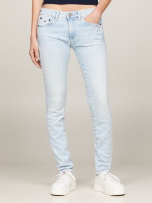 Tommy Hilfiger Harlem High Rise Super Skinny Flex Jeans Light Denim