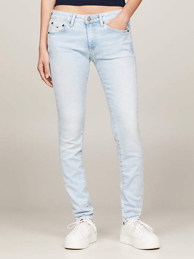 denim jeansy sophie o obcisłym kroju z niskim stanem dla kobiety - tommy jeans