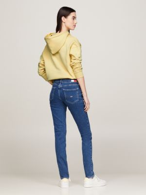 blue sophie low rise skinny jeans for women tommy jeans