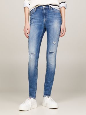Nora Mid Rise Skinny Fit Jeans, Denim