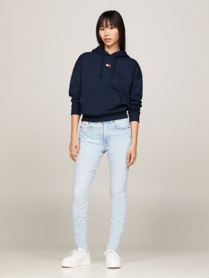 denim sylvia super skinny jeans mit hohem bund für damen - tommy jeans