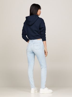 blue sylvia high rise super skinny jeans for women tommy jeans