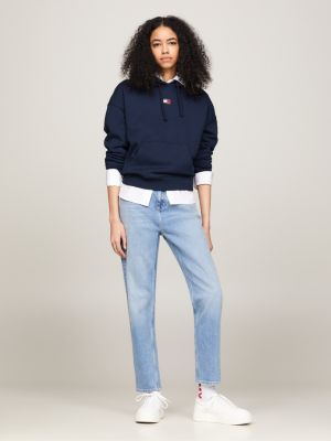 blue izzie high rise slim ankle jeans for women tommy jeans