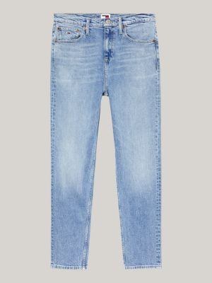 blue izzie high rise slim ankle jeans for women tommy jeans