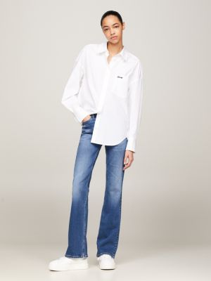 denim maddie bootcut jeans mit mittelhohem bund für damen - tommy jeans