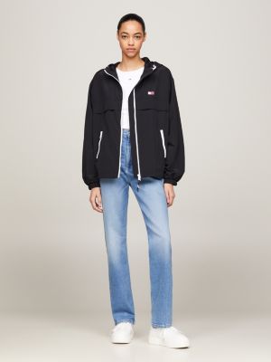 denim julie straight jeans mit utrahohem bund für damen - tommy jeans