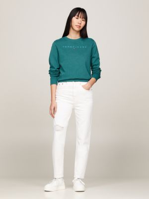 Ultra High Rise Tapered Mom White Jeans | Denim | Tommy Hilfiger