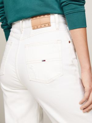 Women's Ultra High-Rise White Mom Jeans