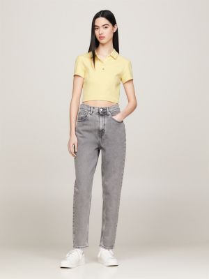 High Waisted Light Wash Mom Jeans