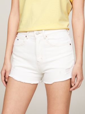 Shorts vaqueros con bajos sin rematar, Denim