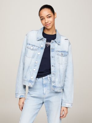 Veste jean tommy hilfiger femme hot sale