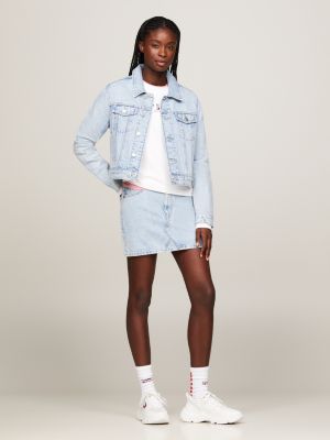 Low-rise denim mini skirt - Women