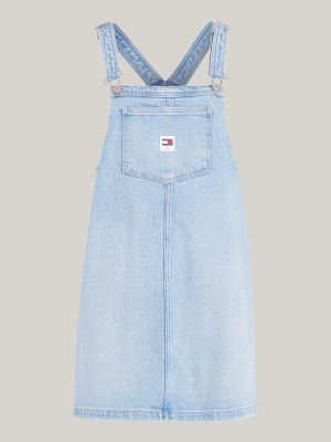 Denim Pinafore Mini Dress, Denim