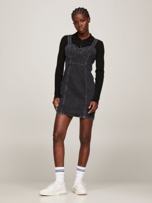 Fitted denim sales mini dress