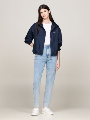 jeans mom affusolati a vita altissima blu da donne tommy jeans