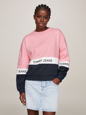 White tommy deals jeans sweatshirt