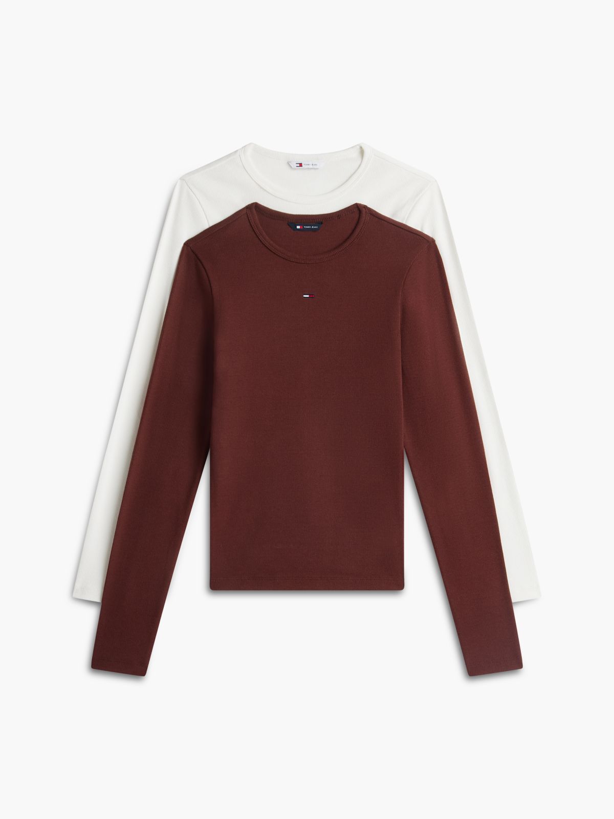 2-Pack Slim Ribbed Long Sleeve T-Shirts — Multi