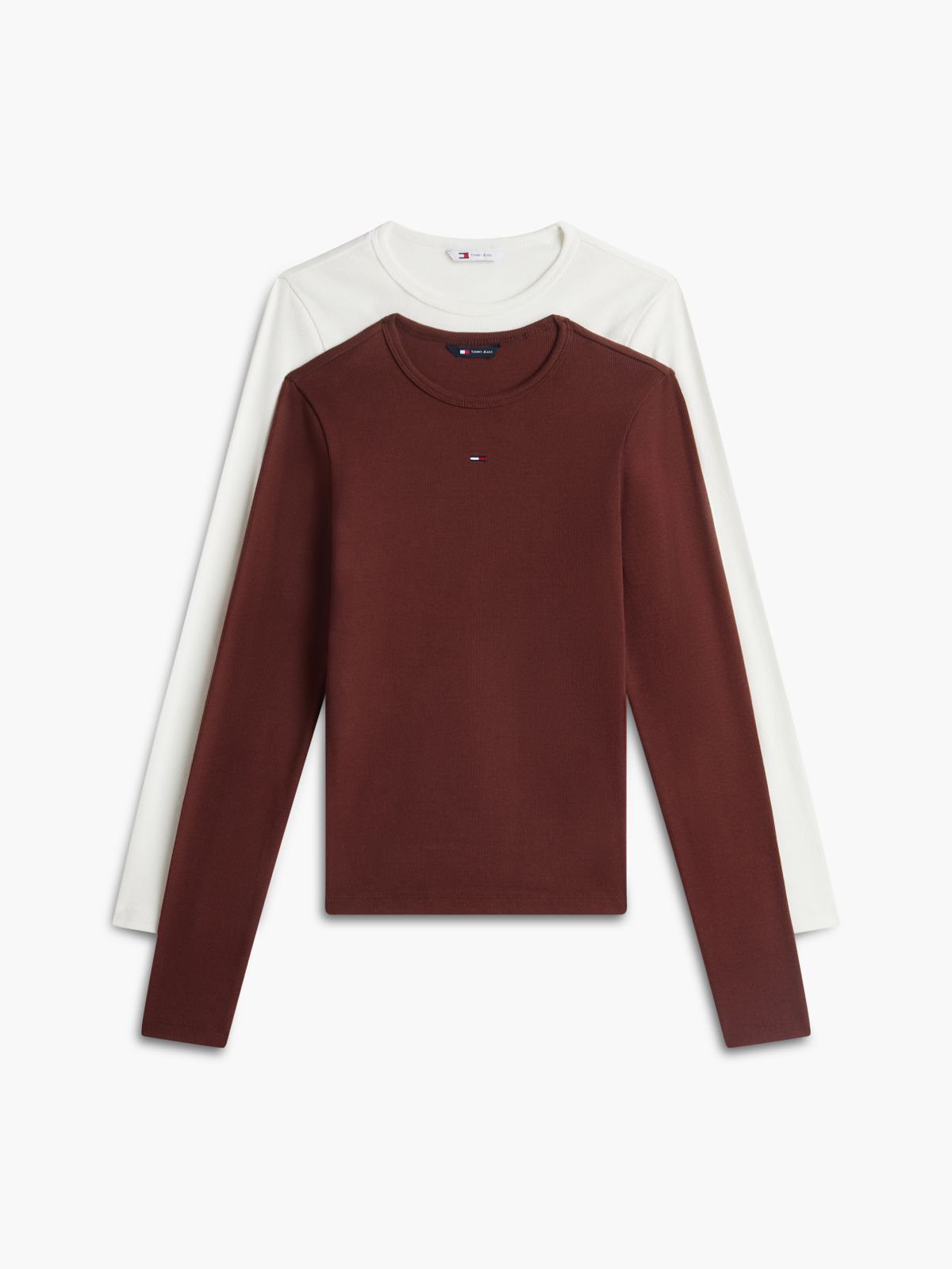 2-Pack Slim Ribbed Long Sleeve T-Shirts — Multi