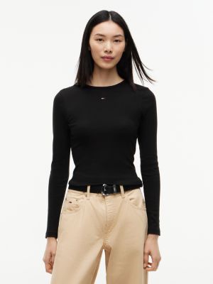 multi 2-pack slim long sleeve t-shirts for women tommy jeans