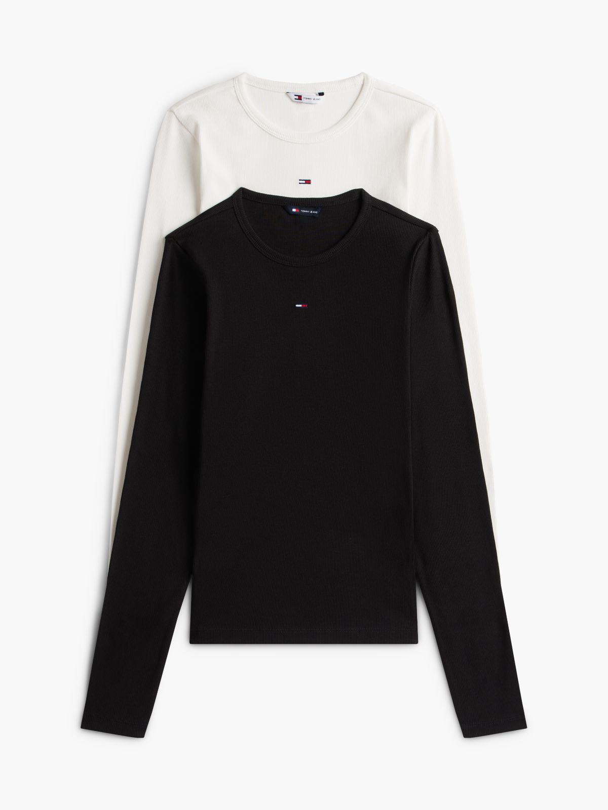 2-Pack Slim Ribbed Long Sleeve T-Shirts — Multi