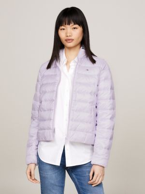  Tommy Hilfiger Chaqueta acolchada para mujer, Blanco  brillante/azul marino : Ropa, Zapatos y Joyería