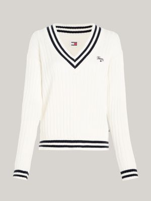 Pull-over Tommy Hilfiger Blanc taille M International en Coton - 40762145