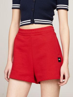 Red discount sweat shorts