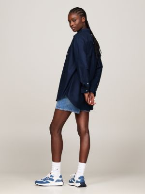 blue badge boyfriend fit shirt for women tommy jeans